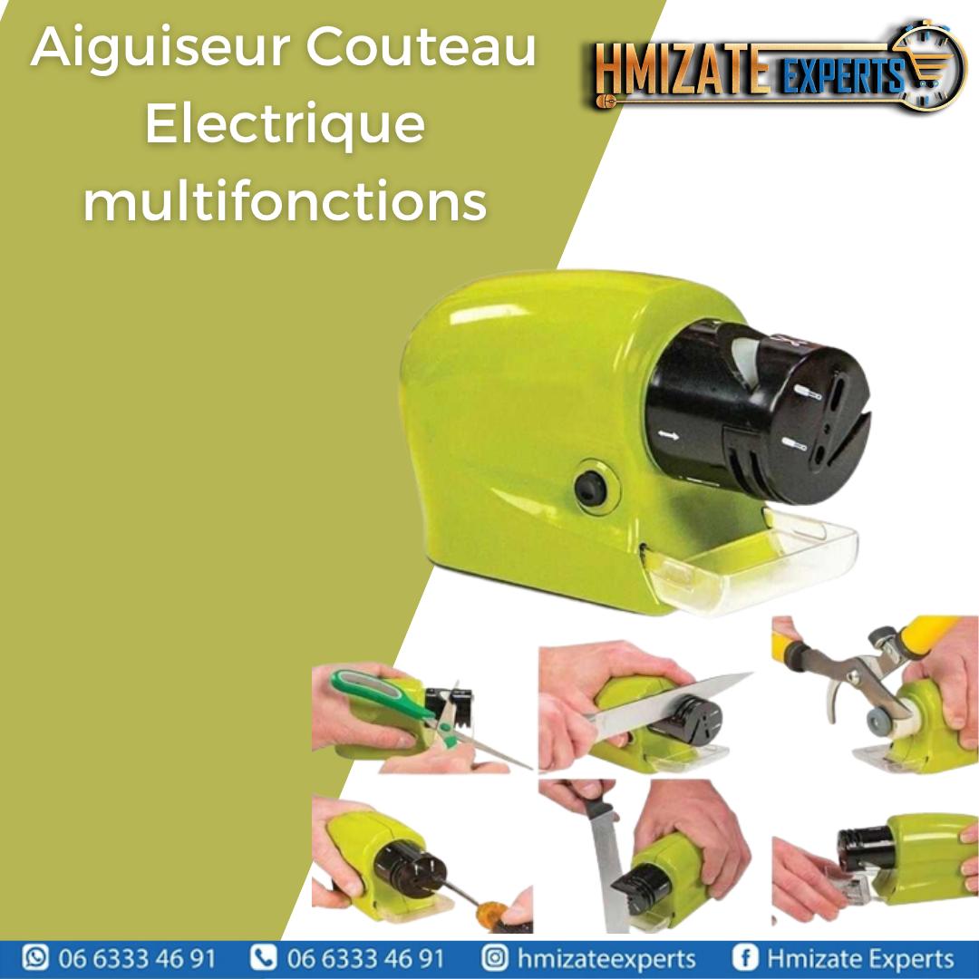 ✨ Aiguiseur Couteau Electrique multifonctions🛍️ Prix : 100 MAD📌 Aiguisez vos couteaux sans effort avec l&rsquo;aiguiseur électrique multifonctions Swifty Sharp. Rapide et efficace, il rendra vos lames comme neuves. Idéal pour tous types de couteaux.➡️ Voir plus : https://hmizatexperts.com/fr_fr/product/couteau-electrique-multifonctions/