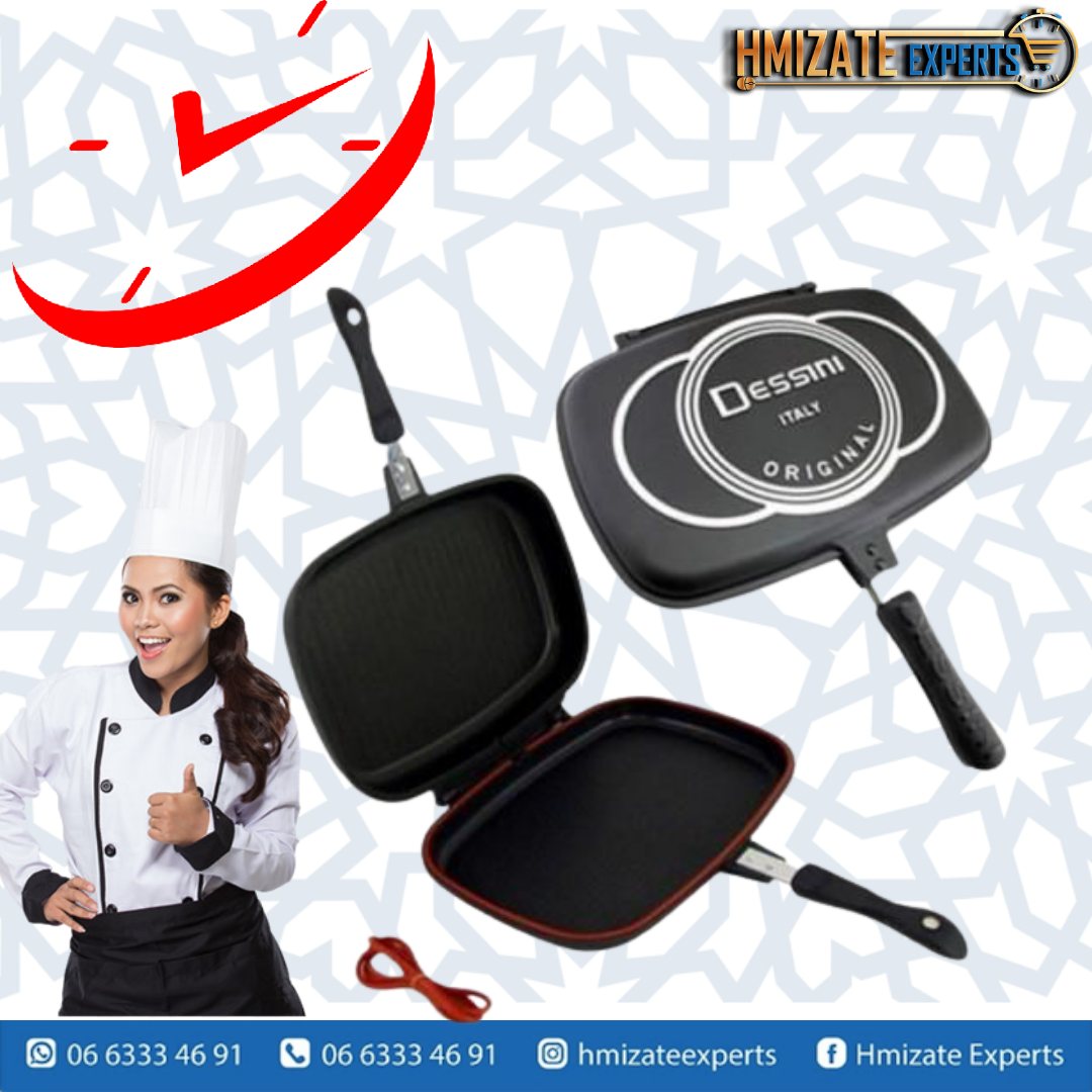 ✨ Dessini Double Grill Pan Dessini 36cm
🛍️ Prix : 299 MAD
📌 Poêle double face Dessini 36 cm. Impressionnez avec des grillades parfaites ! Viandes, poissons, légumes : cuisinez tout facilement. Résultats de qualité restaurant à la maison.➡️ Voir plus : https://hmizatexperts.com/fr_fr/product/dessini-double-grill-pan-dessini-36cm/