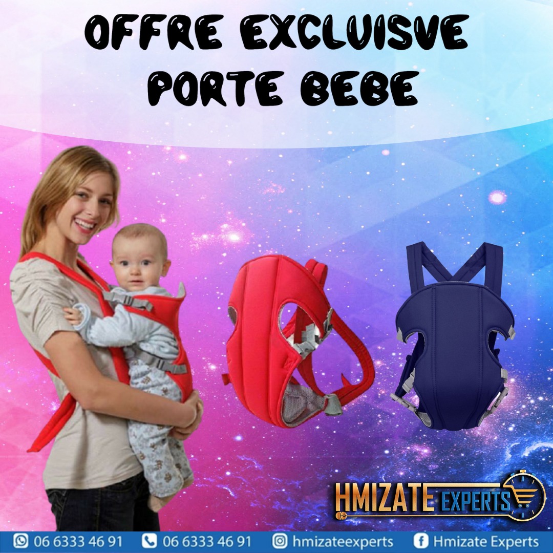✨ Baby Carrier Porte bébé de 4 à 12 mois, ventral, dorsal (3-12Kg)
🛍️ Prix : 145 MAD
📌 Porte-bébé ventral et dorsal facile à utiliser pour bébés de 4 à 12 mois (3-12 kg). Simple à mettre et à enlever. Idéal pour porter bébé confortablement.➡️ Voir plus : https://hmizatexperts.com/fr_fr/product/baby-carrier-porte-bebe-de-2-a-16-mois-ventral-dorsal/